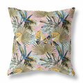 Palacedesigns 26 in. Tropical Indoor & Outdoor Throw Pillow Gold Blue & Pink PA3089665